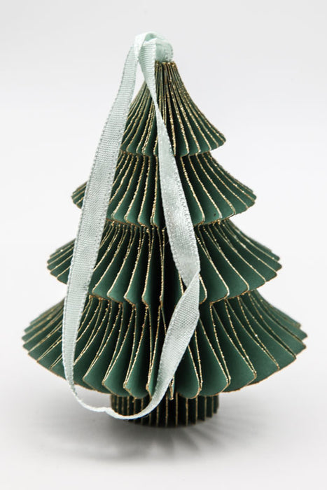 Hanging Christmas tree honeycomb green 10 cm