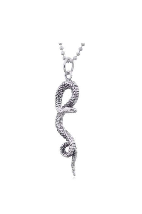 Pendentif serpent en argent