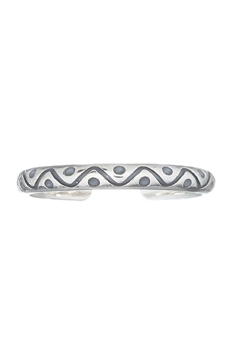 Bague d'orteil argent zigzag