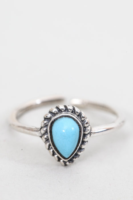 Bague d'orteil argent turquoise