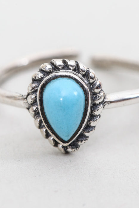 Bague d'orteil argent turquoise