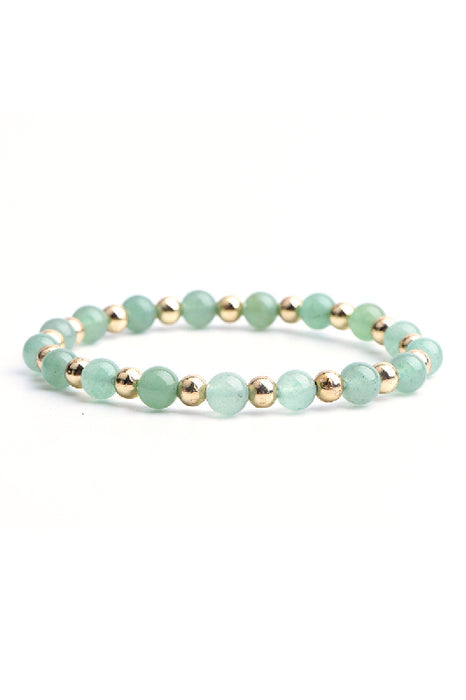 Bracelet 6mm green aventurine, 18 cm