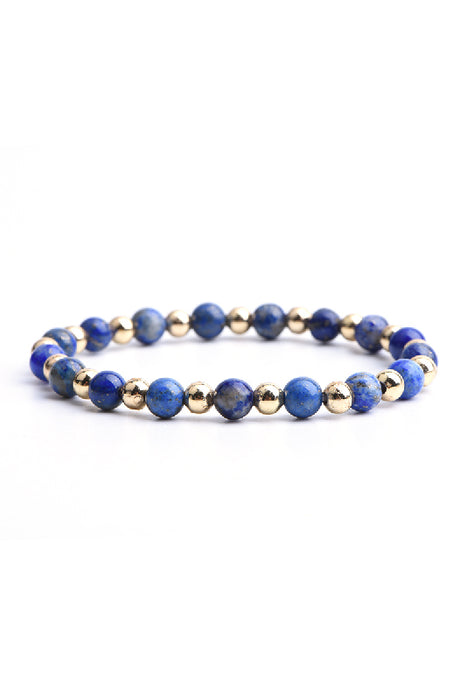 Bracelet 6mm Lapis-Lazuli, 18 cm