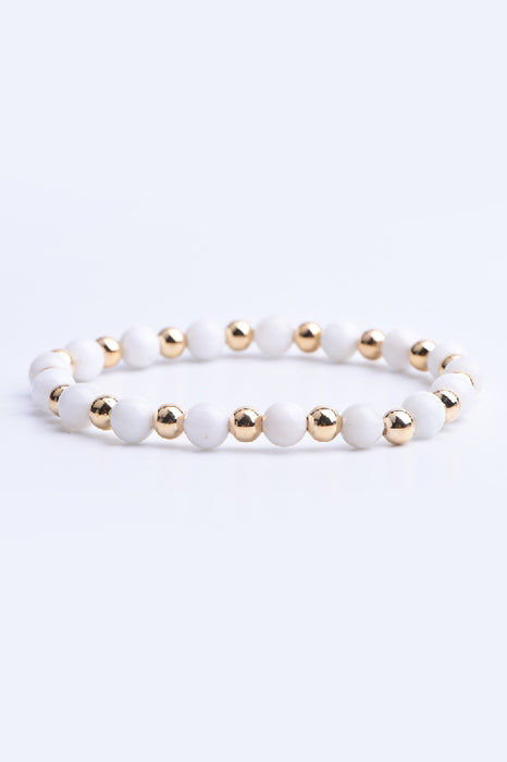 Bracelet 6mm moonstone, 18 cm