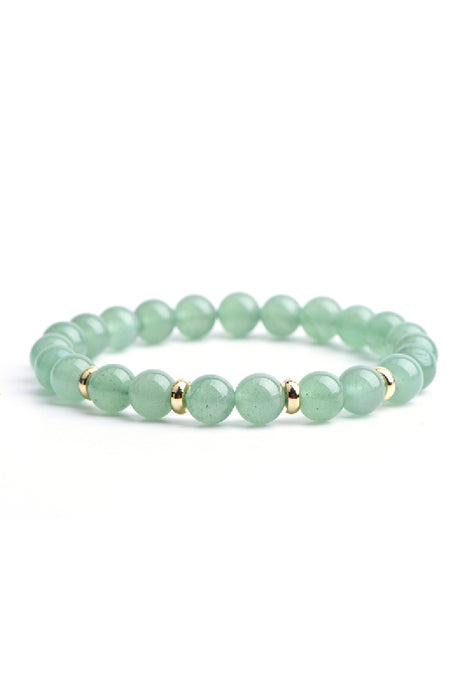 Bracelet 8mm green aventurine, 19 cm