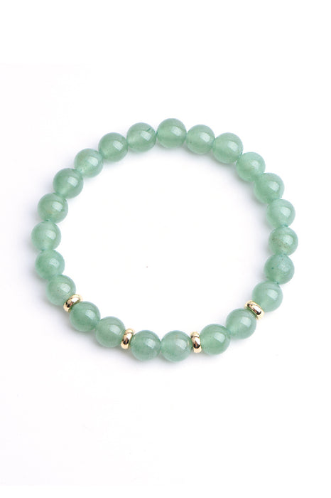 Bracelet 8mm green aventurine, 19 cm