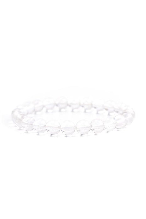 Bracelet quartz cristal 8mm, 19 cm