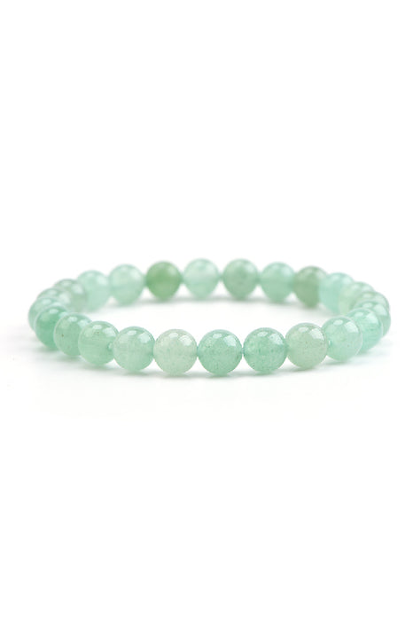 Bracelet 8mm green aventurine, 19 cm