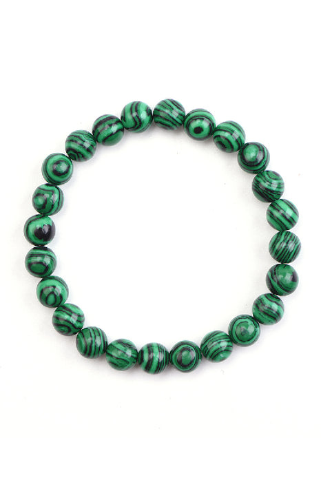 Bracelet 8mm Malachite, 19 cm