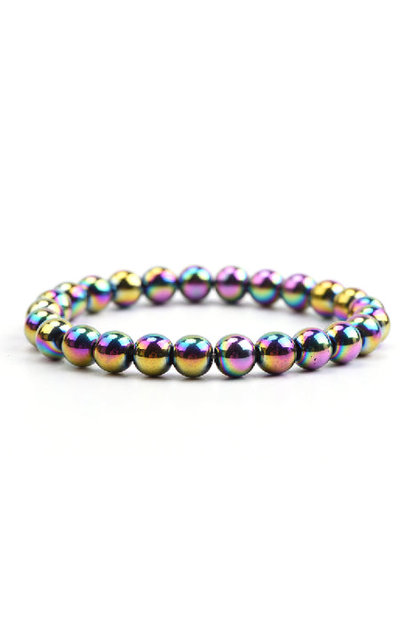 Armband 8mm Regenbogen Hämatit, 19 cm