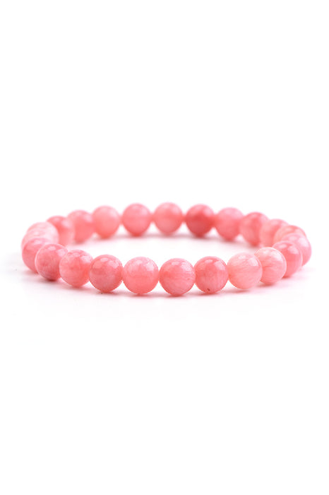 Bracelet 8mm rhodochrosite, 19 cm