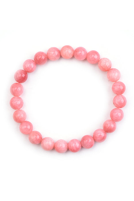 Bracelet 8mm rhodochrosite, 19 cm