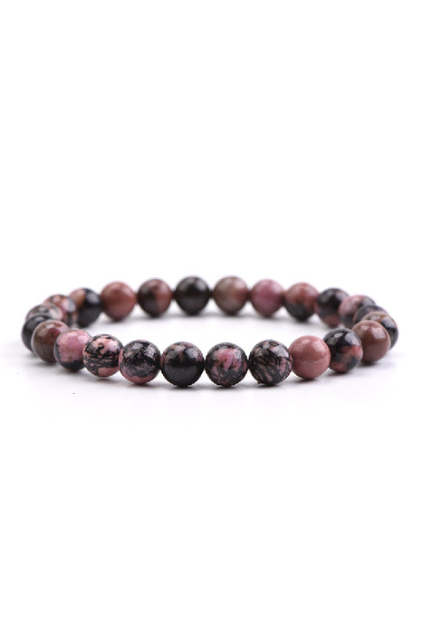 Bracelet rhodonite 8mm, 19 cm