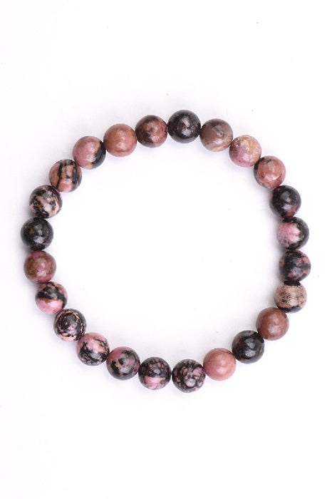 Bracelet rhodonite 8mm, 19 cm