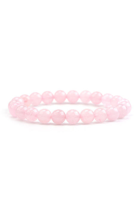 Bracelet 8mm rose quartz, 19 cm