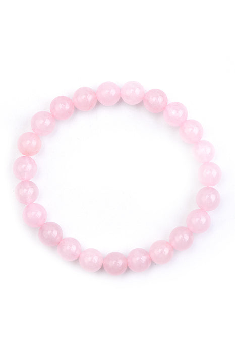 Bracelet 8mm rose quartz, 19 cm