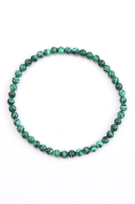 Bracelet 4mm Malachite, 18 cm