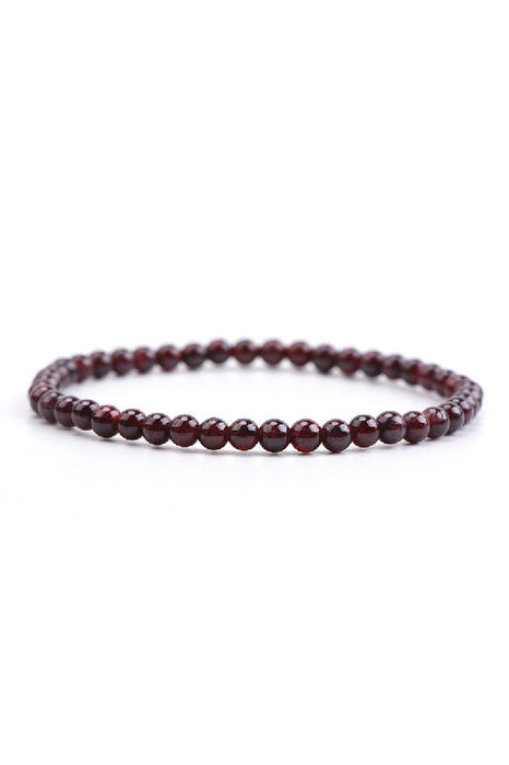Bracelet 4mm Garnet, 18 cm