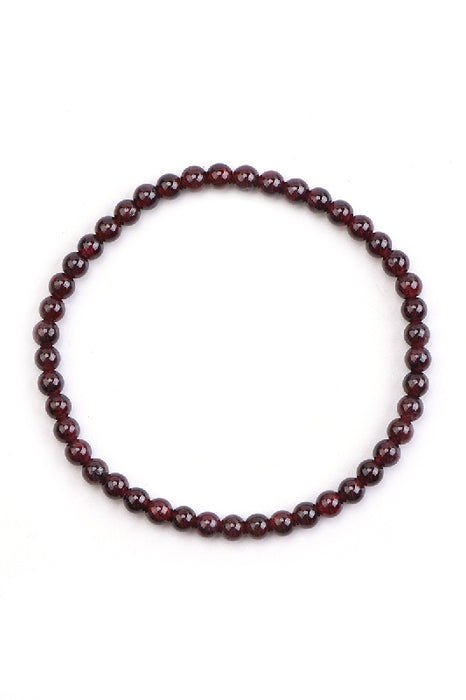Bracelet 4mm Garnet, 18 cm