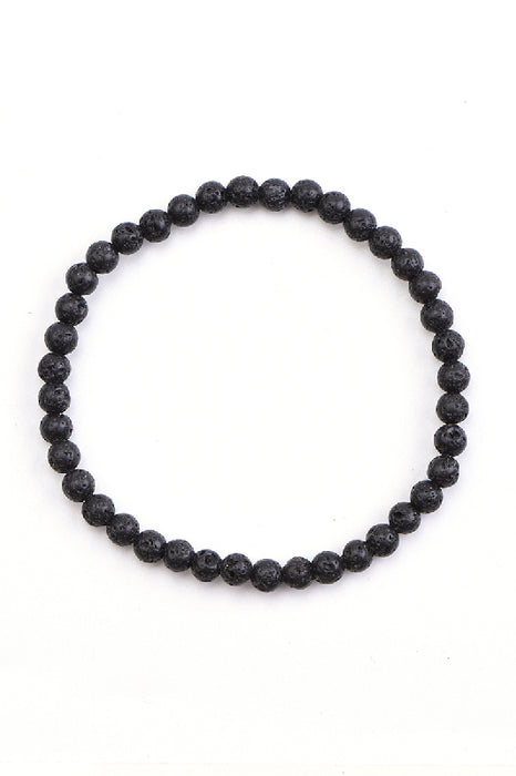 Armband 4mm Lavastein, 18 cm