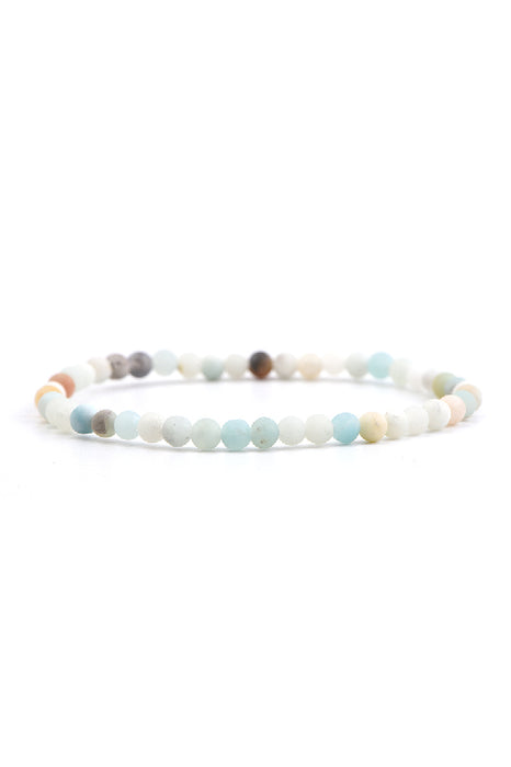 Bracelet 4mm matt Amazonite, 18 cm