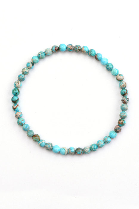 Bracelet jaspe sédiment marin 4mm, 18 cm