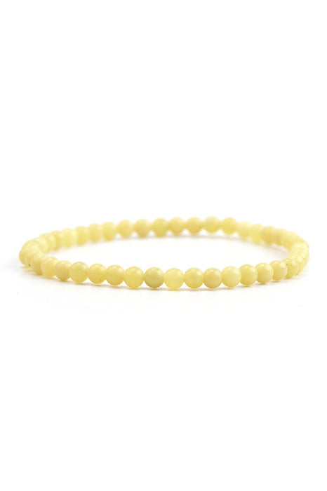 Bracelet 4mm jade olive, 18 cm