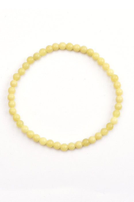 Bracelet 4mm jade olive, 18 cm