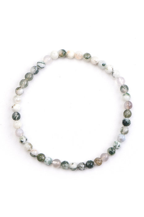 Bracelet agate arbre 4mm, 18 cm