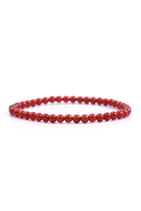 Bracelet 4mm carnelian class A, 18 cm