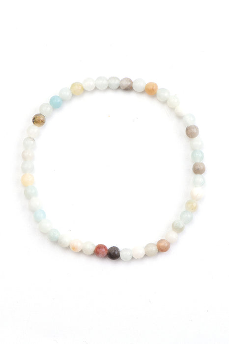 Bracelet Amazonite 4mm, 18 cm