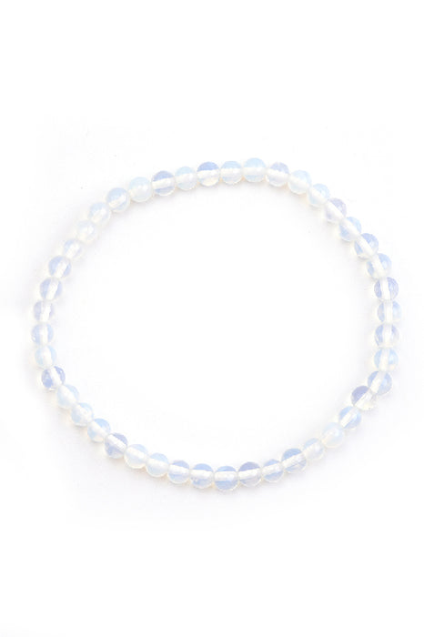 Armband 4mm weisser Opal, 18 cm