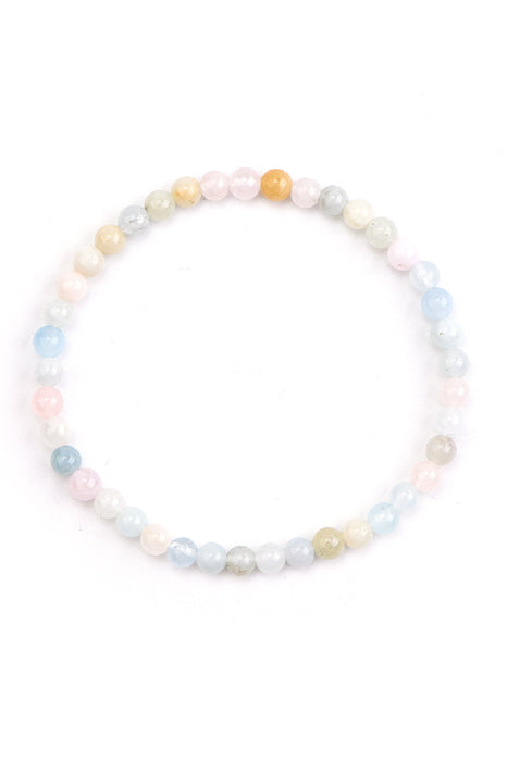 Armband 4mm Morganit, 18 cm