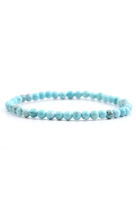 Bracelet 4mm blue turquoise, 18 cm