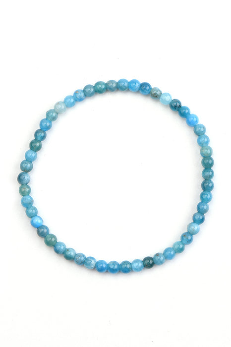 Bracelet 4mm blue apatite, 18 cm