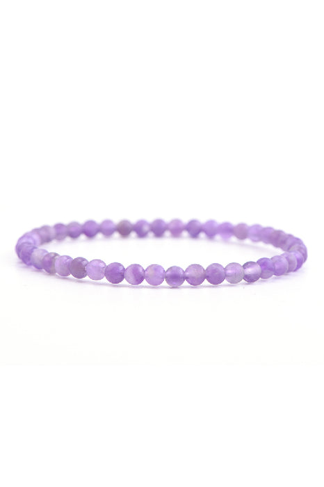 Armband 4mm matter Amethyst, 18 cm