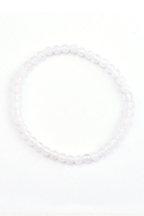 Armband 4mm weisser Jaspis, 18 cm