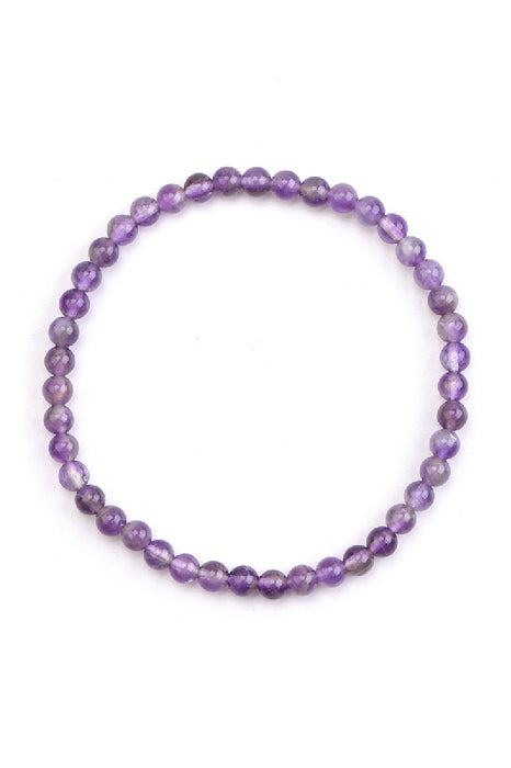 Armband 4mm Amethyst, 18 cm