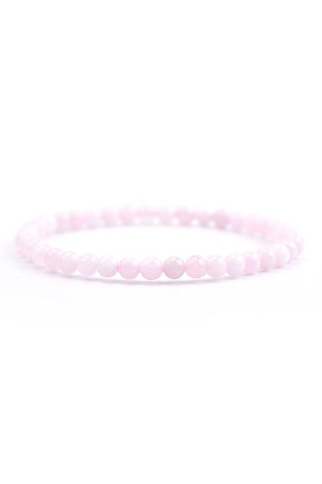 Bracelet 4mm Madagascar rose quartz, 18 cm