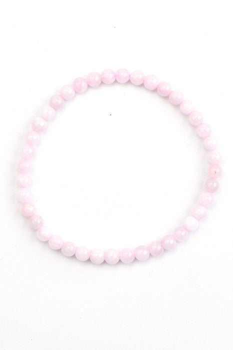 Bracelet 4mm Madagascar rose quartz, 18 cm