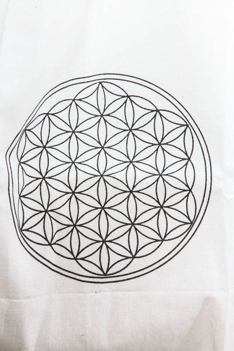 Fabric bag large flower of life