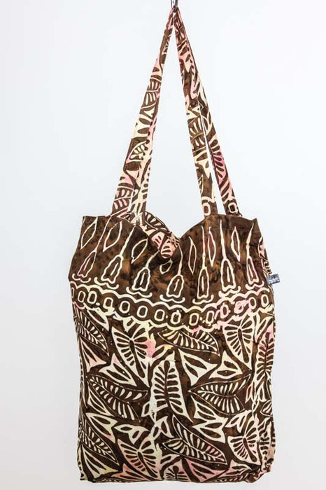 Shopping bag printed brown/multicolor