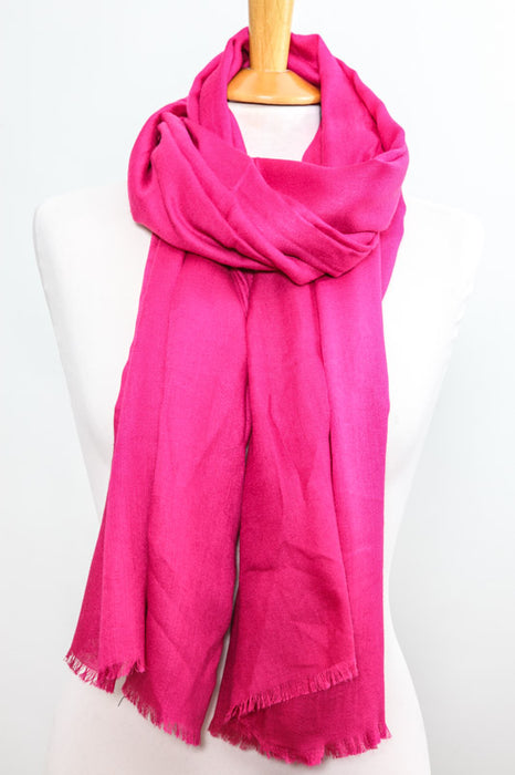 Echarpe viscose/coton fuchsia 180 x 90 cm