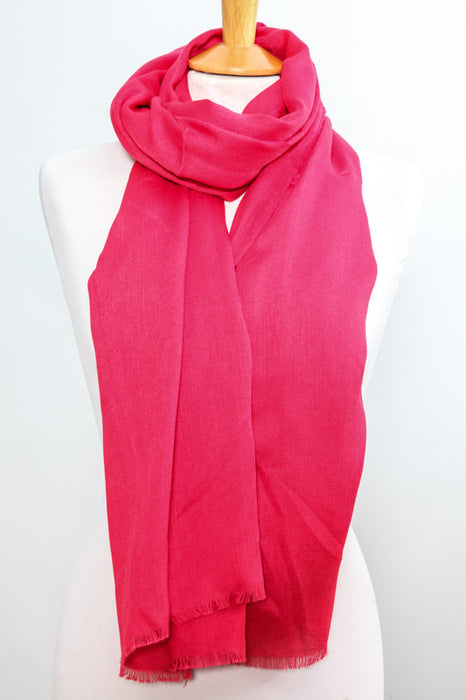 Echarpe viscose/coton rouge 180 x 90 cm