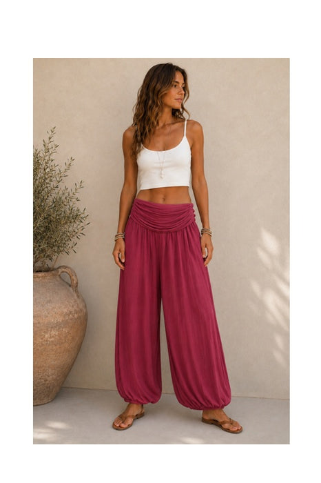 Haremshose Viskose bordeaux - One Size