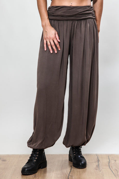 Sarouel viscose marron - taille unique