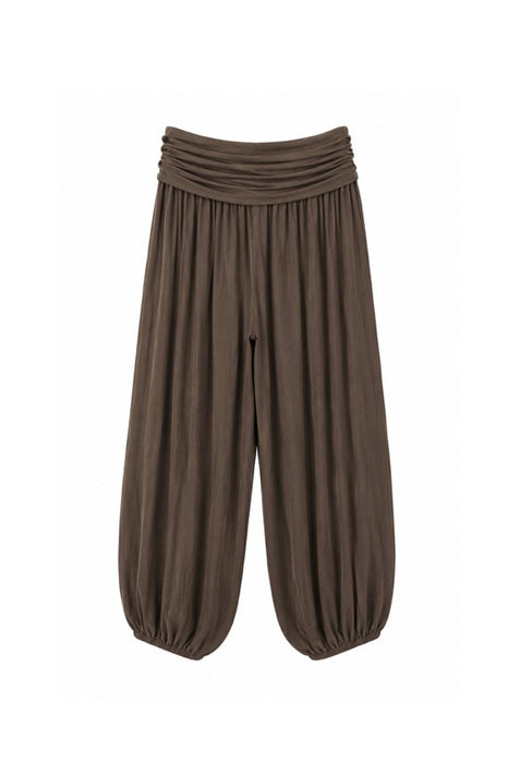 Sarouel viscose marron - taille unique