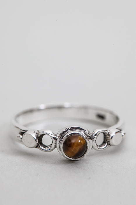 Silver ring tiger eye