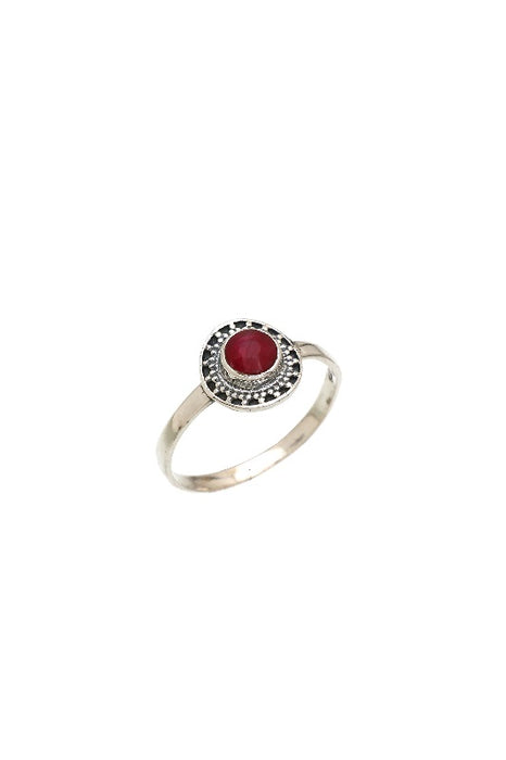 Silver ring ruby