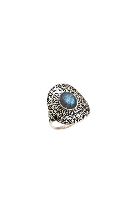 Bague argent labradorite